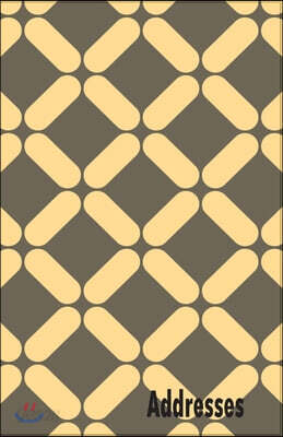 Addresses: Gold and Gray Geometric Contact Journal, Modern Addresses Phone Numbers Email Notebook