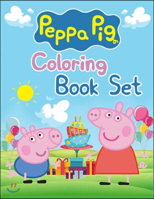 Peppa Pig Coloring Book Set: Peppa Pig Coloring Book Set, Peppa Pig Coloring Book, Peppa Pig Coloring Books For Kids Ages 2-4. 25 Pages - 8.5" x 11