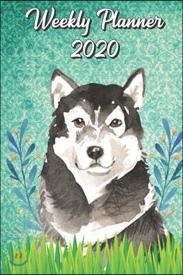 Weekly Planner 2020: Malamute 2020 Weekly Calendar with Room for Notes. Perfect Gift for Pet and Dog Owners.