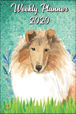 Weekly Planner 2020: Collie 2020 Weekly Calendar with Room for Notes. Perfect Gift for Pet and Dog Owners.