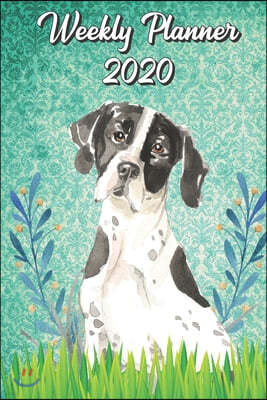 Weekly Planner 2020: English Pointer 2020 Weekly Calendar with Room for Notes. Perfect Gift for Pet and Dog Owners.