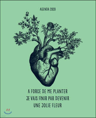 A force de me planter je vais finir par devenir une jolie fleur: Agenda, 12 mois de janvier ? d?cembre, planification hebdomadaire, semainier simple e