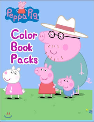 Peppa Pig Color Book Packs: Peppa Pig Color Book Packs, Peppa Pig Coloring Book, Peppa Pig Coloring Books For Kids Ages 2-4. 25 Pages - 8.5" x 11"