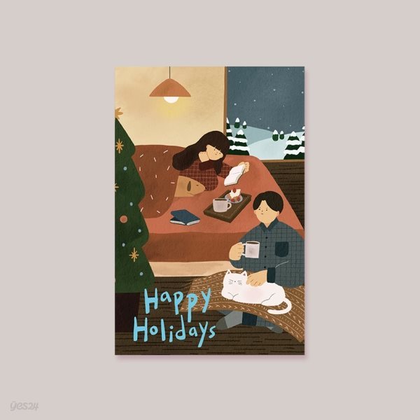 [크리스마스카드] Happy Holidays  캘리그라피카드