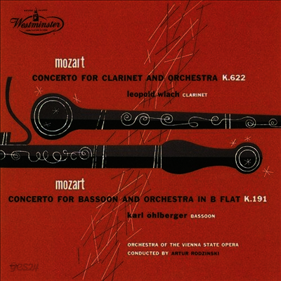 모차르트: 클라리넷 협주곡, 바순 협주곡 (Mozart: Clarinet Concerto, Bassoon Concerto) (Ltd. Ed)(UHQCD)(일본반) - Leopold Wlach