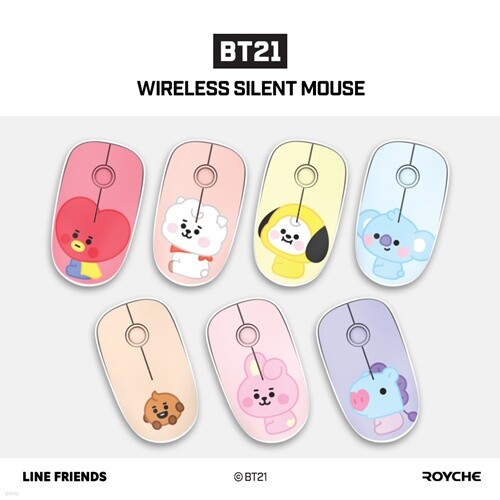 베이비 BT21 무선마우스 무소음마우스