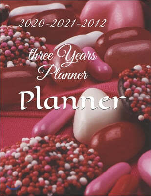 three Years Planner 2020-2021-2022: for girl, Monthly Notebook, Book, Planner, Organizer, Organize Your daily, Monthly And Yearly Agenda, Schedule 202