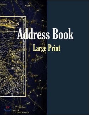 Address Book Large Print.: Big Size: Contact, Address, Work, Email, Mobile, Social Media & Birthdays.