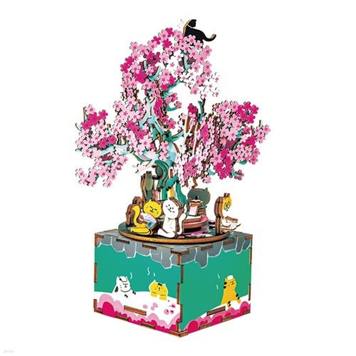 ROBOTIME 뮤직박스 벚꽃 Cherry blossom tree AM...