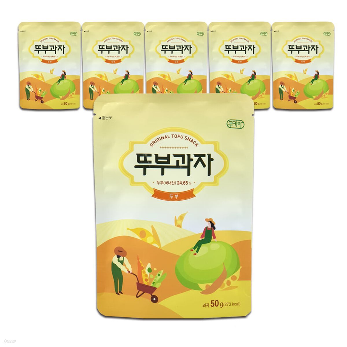 쿠키아 더 오리지널 뚜부과자_50g,6개입_두부과자