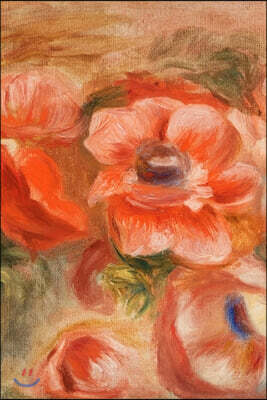 Notizbuch f?r K?nstler: K?nstler Notizheft, Tagebuch, Notebook, Schreibheft etwa A5 (15,3 x 22,9 cm), liniert mit Motiv: "Anemonen" von Renoir