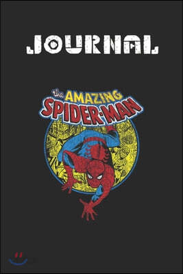 Journal: Marvel Amazing Spiderman Vintage Comic Graphic Blank Journal ...