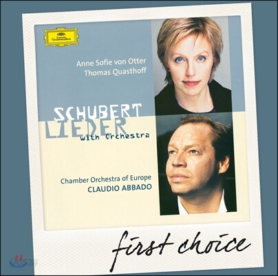 Anne Sofie von Otter / Thomas Quasthoff 슈베르트 : 관현악 반주 가곡집 - 폰 오터, 크바스토프 (Schubert: Lieder with Orchestra)