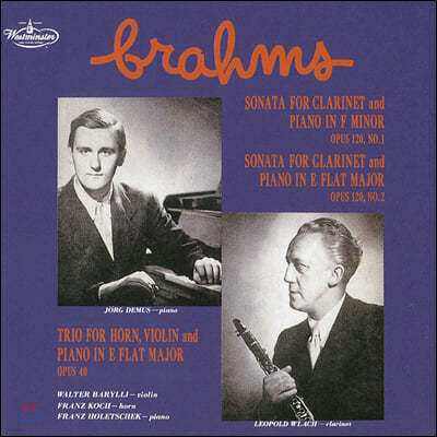 Leopold Wlach : Ŭ󸮳 ҳŸ, ȣ 3 (Brahms: Clarinet Sonata Op.120. Horn Trio Op.40)