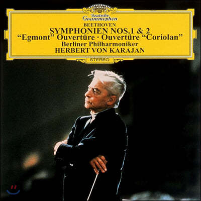 Herbert von Karajan 亥:  1, 2, ׸Ʈ , ڸö  (Beethoven: Symphonien 1 & 2, Egmont Overture, Overture Coriolan)