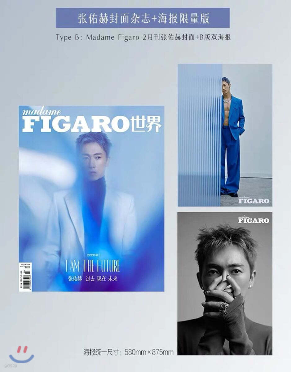 [포스터 B형] Madame Figaro (월간) : 2020년 2월호 (중국어판) : 장우혁 커버