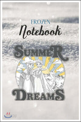 Frozen Notebook: Disney Frozen 2 Movie Logo Disney Frozen Blank Ruled Elsa Princess Frozen Notebook for Girls with 120 Pages of 6in x 9