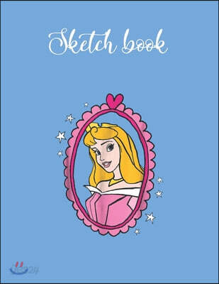 Composition Book: Disney Princess Sleeping Beauty Aurora Portrait Lovely Composition Notes Notebook for Work Marble Size College Rule Li