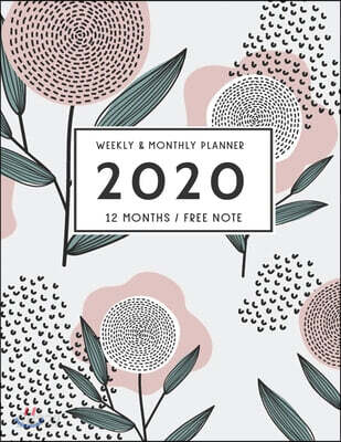 2020 Planner Weekly and Monthly - 12 Months, Free Note and Vision Board ...