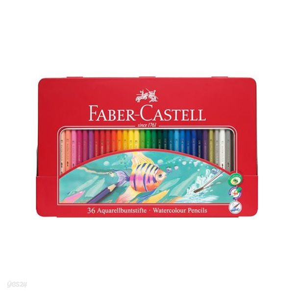 파버카스텔 틴케이스 수채 색연필 36색