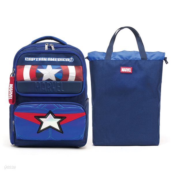 캡틴아메리카 테크 책가방 세트 마블 어벤져스 가방