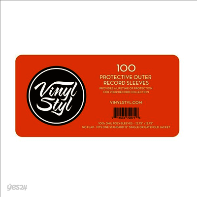 Vinyl Styl - Vinyl Styl 12.75X12.75 3Mil Poly SLV 100CT VSP006