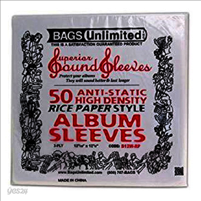 Bags Unlimited - S12W-RP 50 PK "Rice-Paper"Poly Sleeve (LP커버)