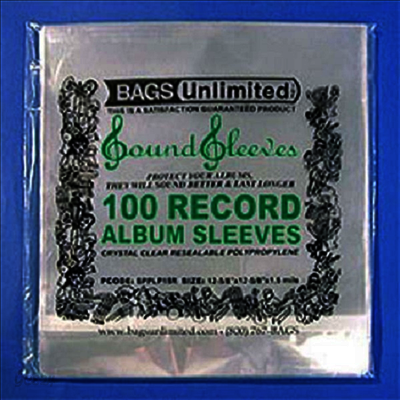 Bags Unlimited - SLPS3R Poly Reasealable Album Sleeves-100 CT(LP커버)