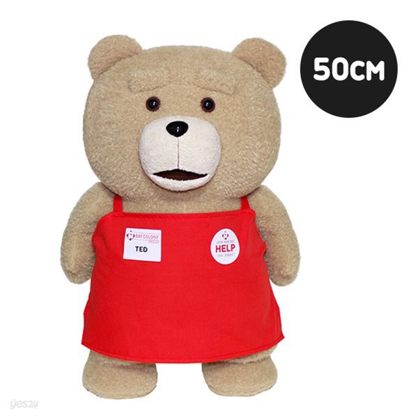 19곰테드 앞치마 입은 영화 속 곰인형 50cm-레드