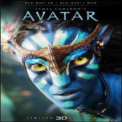 Avatar (ƹŸ) (Ltd. Ed)(ѱ۹ڸ)(Blu-ray 3D+Blu-ray+DVD Combo Pack) (2012)