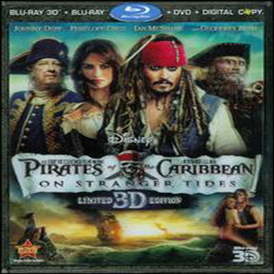 Pirates of the Caribbean: On Stranger Tides (ĳ :   3D) (ѱ۹ڸ)(Five-Disc Combo: Blu-ray 3D+Blu-ray+DVD+Digital Copy) (2011)