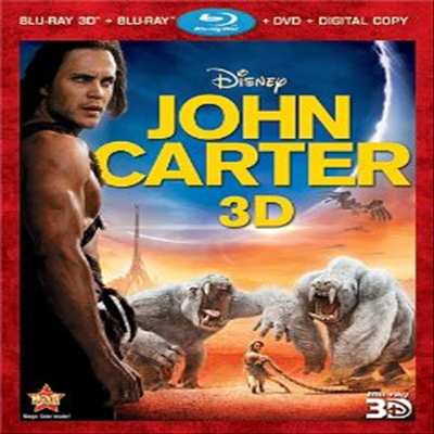 John Carter ( ī : ټ   3D) (ѱ۹ڸ)(Four-Disc Combo: Blu-ray 3D+Blu-ray+DVD+Digital Copy) (2012)