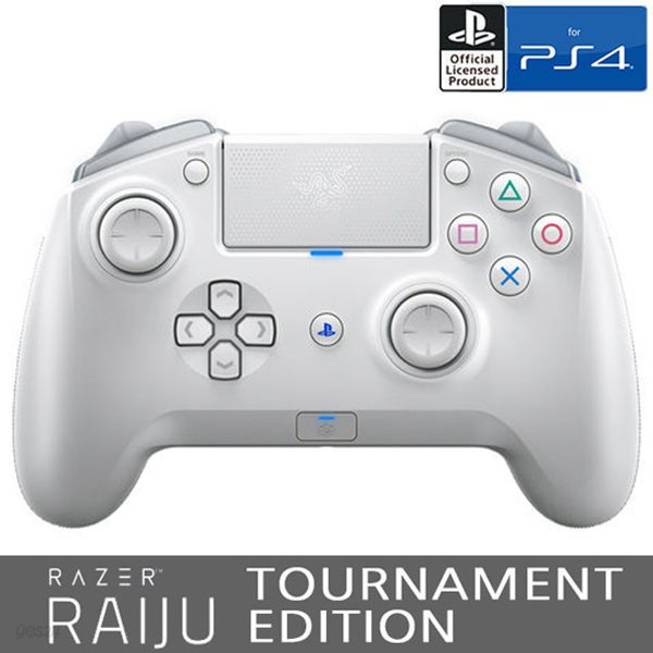 PS4 레이저 라이쥬 토너먼트 머큐리화이트 무선 컨트롤러 / Raiju 게임패드