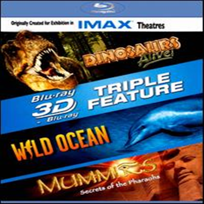 IMAX 3D: Dinosaurs Alive!/Wild Ocean/Mummies (ǺȰ!/ϵ /̶ 3D) (3-D Triple Feature)(ѱ۹ڸ)(Blu-ray) (2008)
