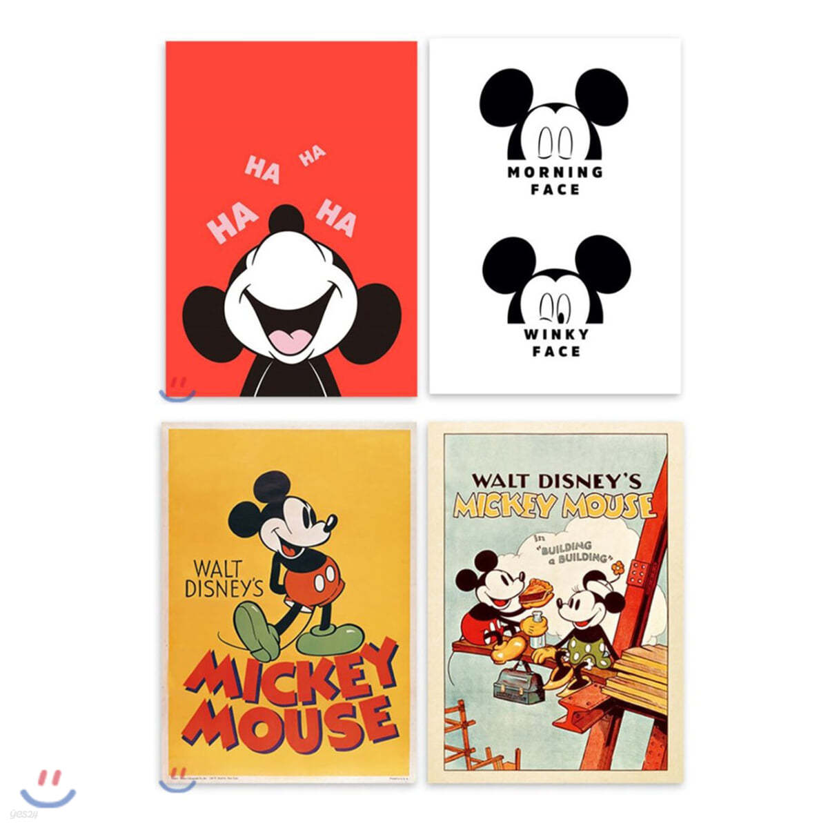 디즈니 미키 마우스 프레임 포스터 세트 1&2