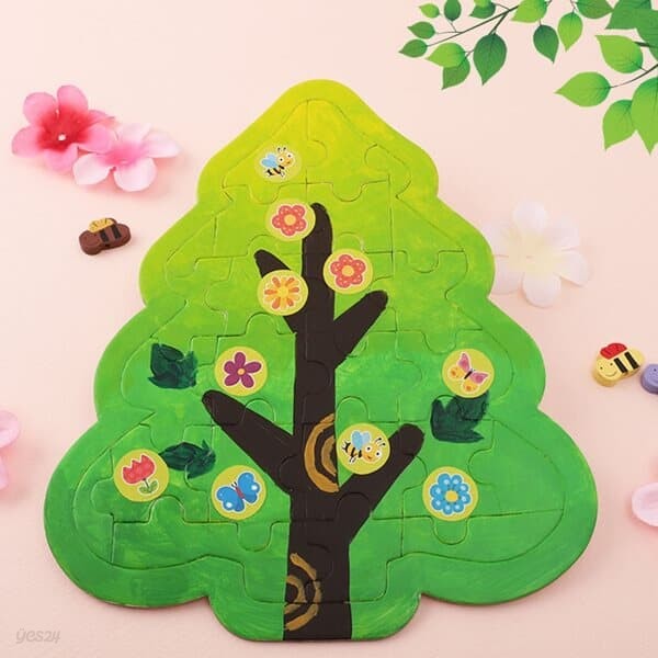 아트랄라 봄나무 종이퍼즐 만들기 (4인용) 직소퍼즐 꾸미기 모양 맞추기 놀이