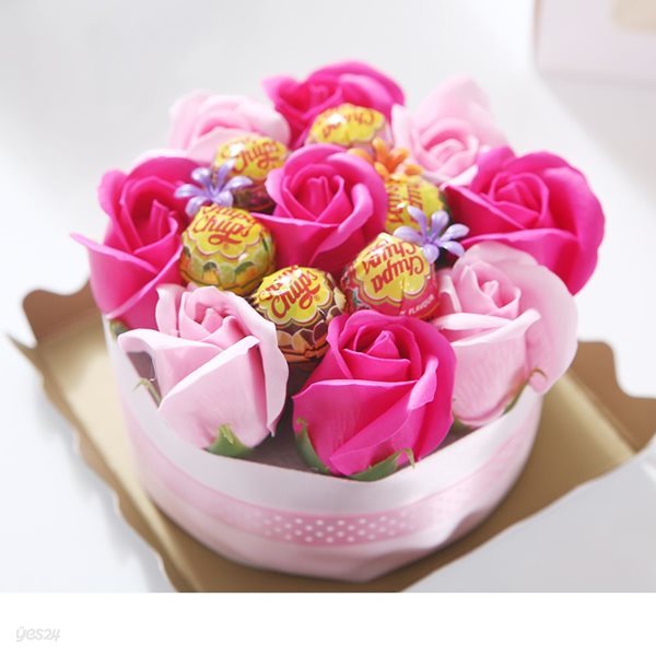 화이트데이♥ 츄파춥스 선물 미니 케이크 (핑크)