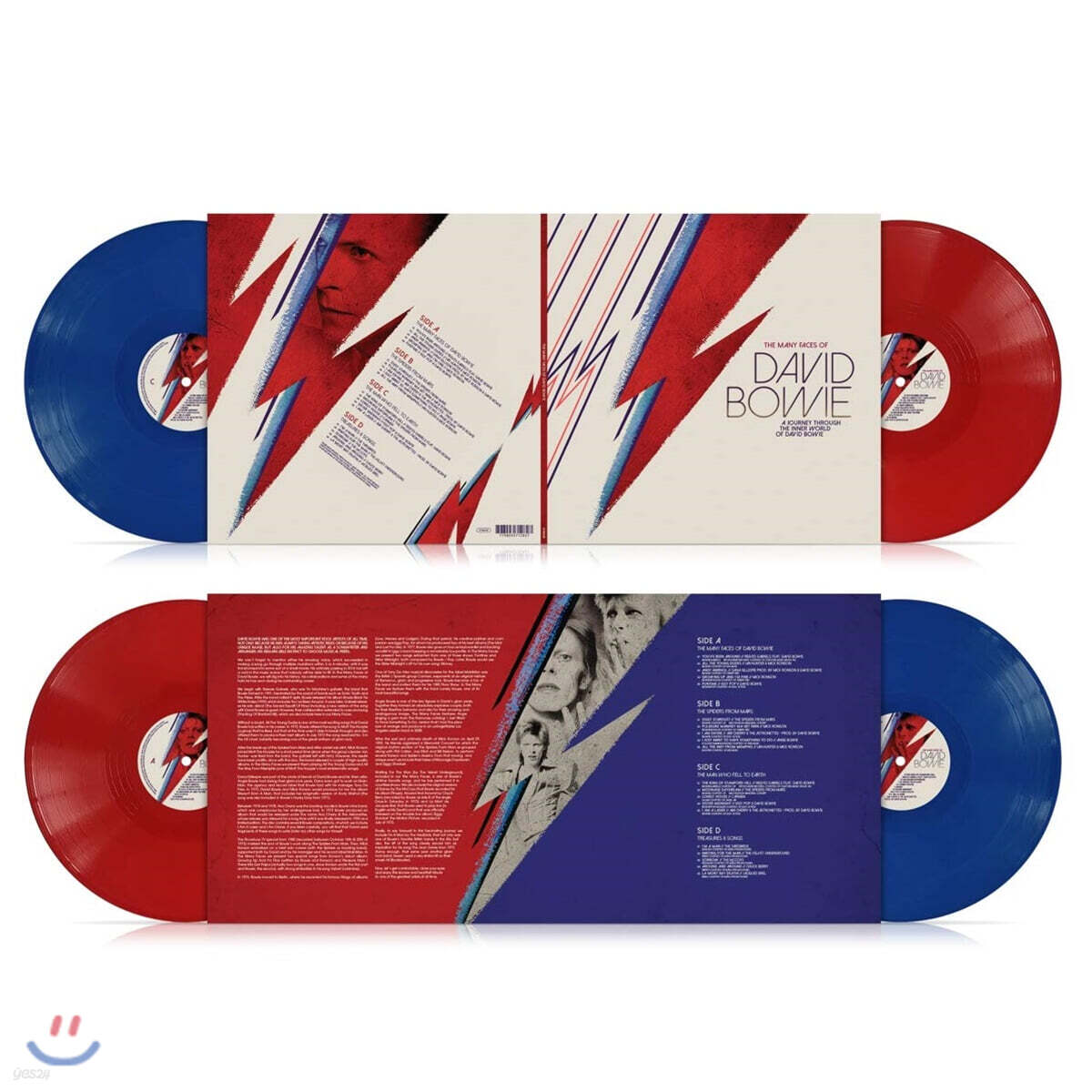 데이빗 보위 모음집 (The Many Faces Of David Bowie) [레드 & 블루 컬러 2LP]