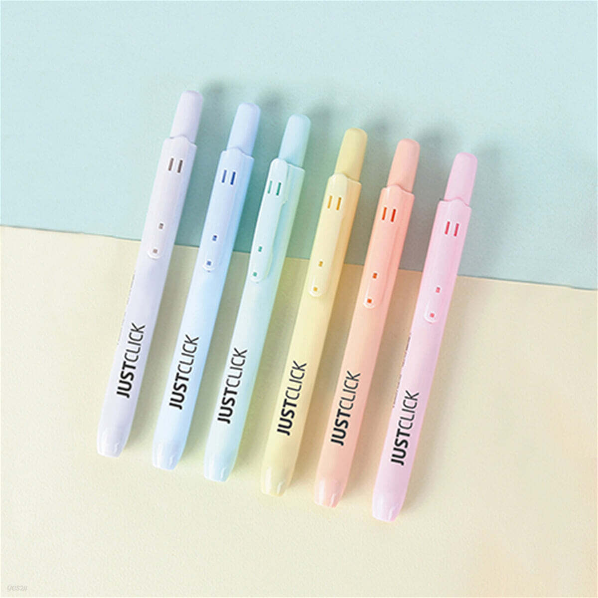 [모리스] JUST CLICK S 마일드 형광펜 6색 SET (MRH-205)