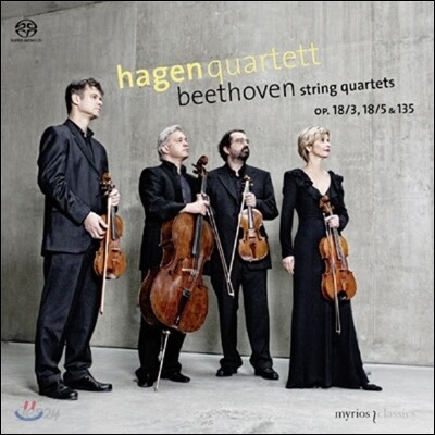 Hagen Quartett 베토벤: 현악 사중주 3번, 5번, 16번 (Beethoven: String Quartets Op.18-3, 18-5, 135)