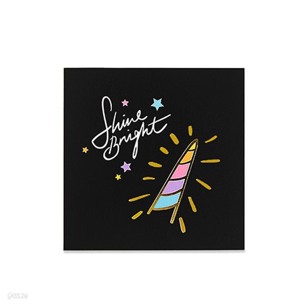 [금박] 블랙 트윙클 유니콘 카드