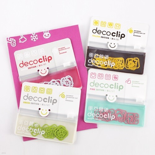 데코클립 파우치타입 북마크 책갈피