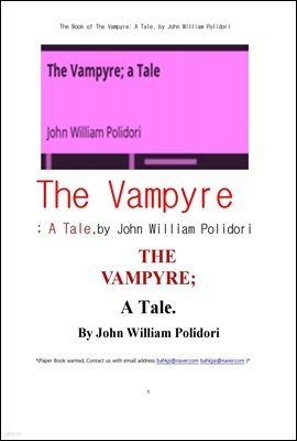 ̾  (The Book of The Vampyre; A Tale, by John William Polidori)