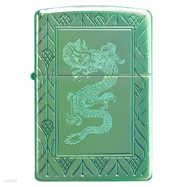 ZIPPO 라이터 49054 Armor&#174; High Polish Green Elegant Dragon