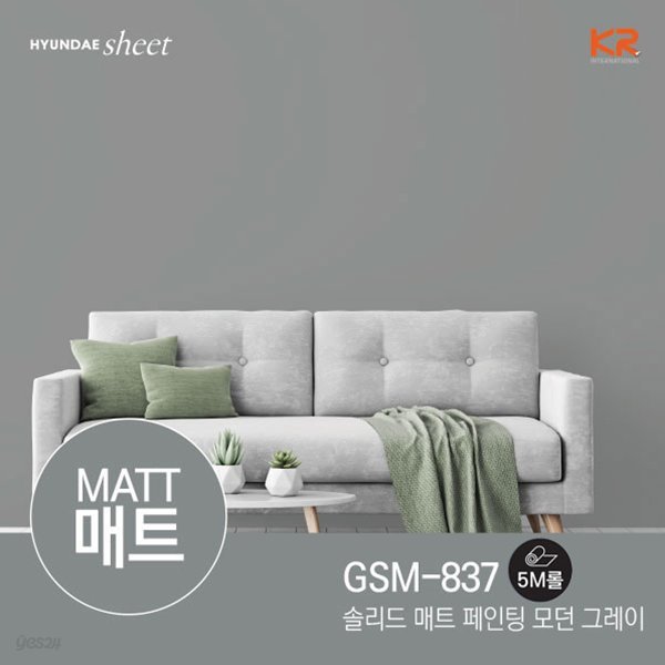 GSM-837 솔리드매트 페인팅 모던 그레이_5M