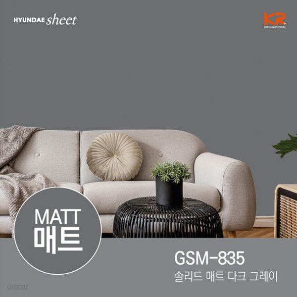 GSM-835 솔리드매트 페인팅 다크그레이