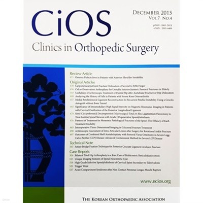 CiOS : Clinics in Orthopedic Surgery DECEMBER 2015 VOL.7 NO.4