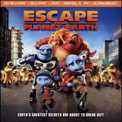 Escape From Planet Earth (̽  ÷ ) (ѱ۹ڸ)(3D Blu-ray + Blu-ray + DVD + Digital Copy + UltraViolet) (2013)