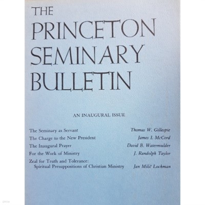 1984 The Princeton Seminary Bulletin - An Inaugural Issue 