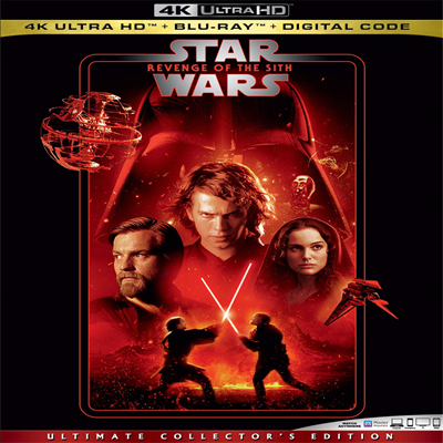 Star Wars: Revenge Of The Sith (Ÿ Ǽҵ 3 - ý ) (4K Ultra HD+Blu-ray)(ѱ۹ڸ)